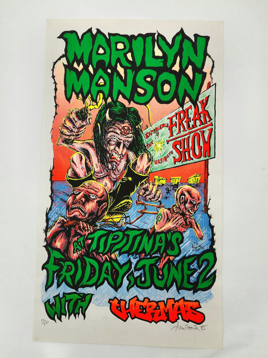 Rare Marilyn Manson Tipitina's Signed and Numbered Poster