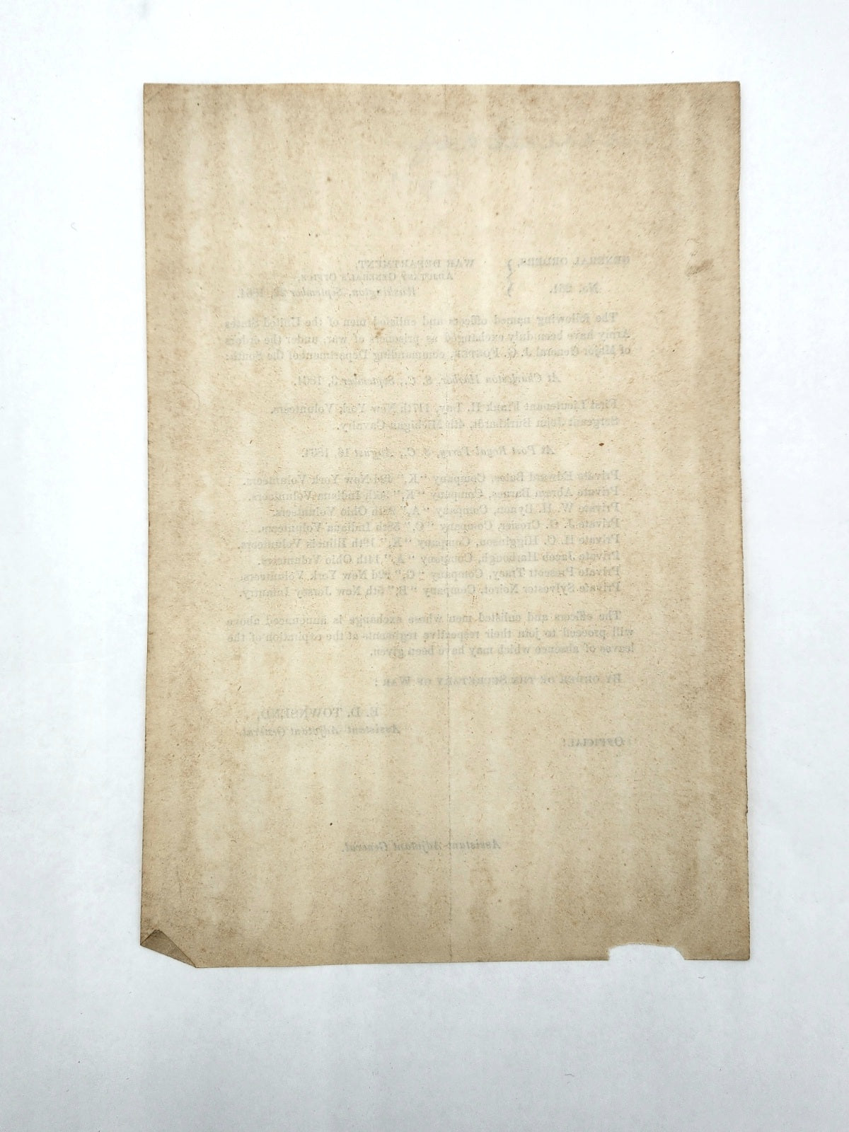 War Dept. General Order No. 261