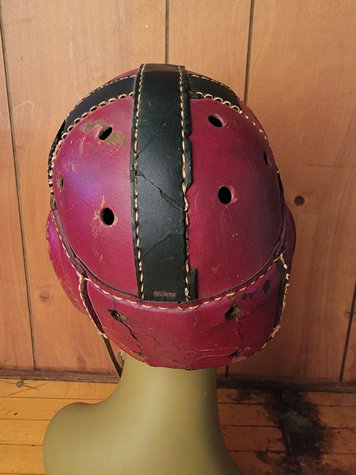 Hutch Leather Football Helmet